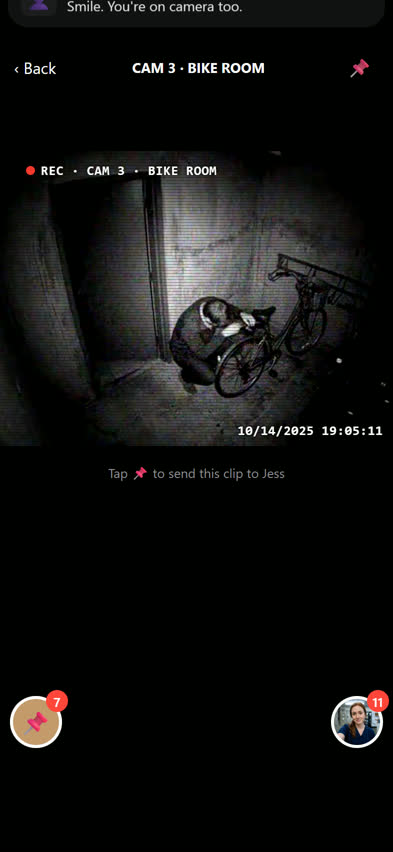 Door camera clip